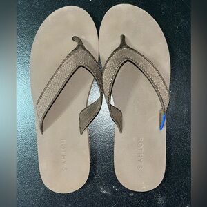 Rothy's Brown Flip-Flop Sandals with Wide Straps